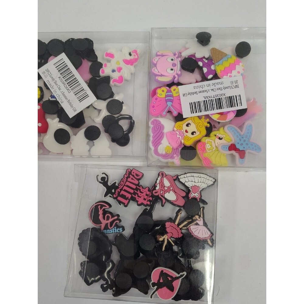 3 Packages Of Colorful Shoe Charms - Picture 5 of 5
